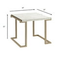 thumbnail image 1 of 24" X 22" X 22"Faux Marble Champagne End Table, 1 of 4