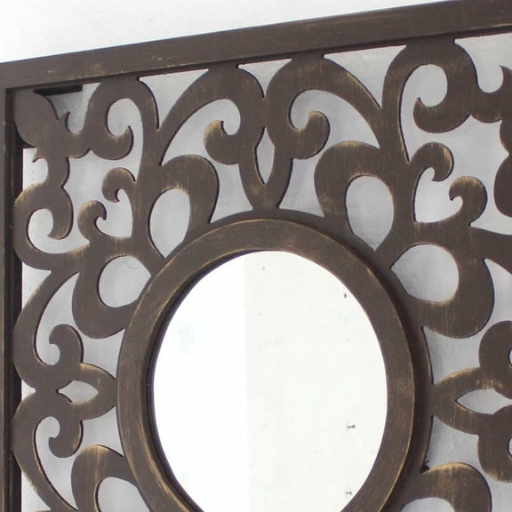 Vintage Espresso Finished Wall Mirror