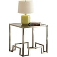 thumbnail image 1 of 24" X 24" X 24" Champagne and Clear Glass End Table, 1 of 2