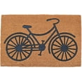 thumbnail image 1 of HomeRoots 555558 24 x 36 in. Brown & Black Coir Bicycle Outdoor Door Mat, 1 of 3