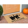 thumbnail image 1 of HomeRoots 555245 24 x 36 in. Natural & Black Coir Bear Welcome Outdoor Door Mat, 1 of 3