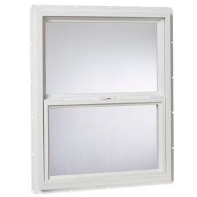 24 X 36 VINYL UTILITY SINGLE HUNG WINDOW - SINGLE GLAZED