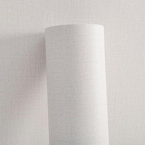 24" X 394" Beige White Grasscloth Textured Wallpaper Peel and Stick Upgraded Thick Self-Adhesive Fabric Wallpaper Contact Paper for Walls Cabinets Bedroom Counter Top Liners Fireplace