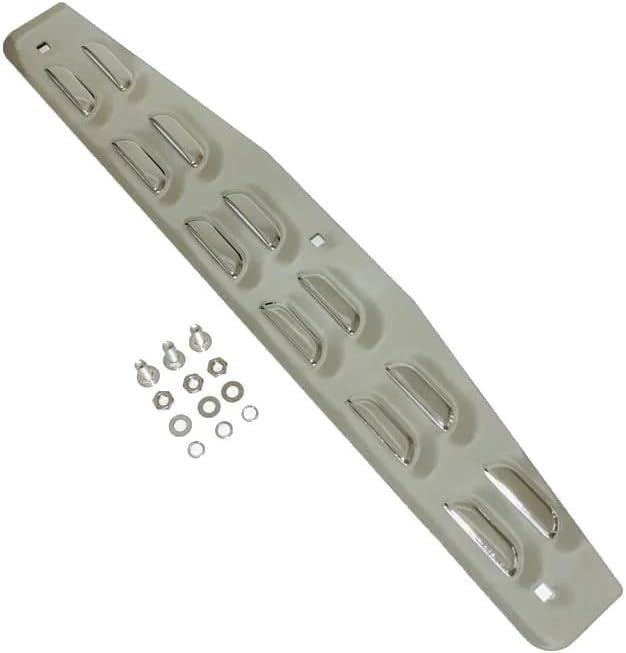 Grand General Chrome Steel Louver Bottom Plate - 18x4 Inch Mud Flap Guard