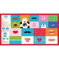 thumbnail image 1 of 24" X 44" Panel Animals Faces Mustaches Lips Face Mask Panel Safety First Multicolor Cotton Fabric Panel (20770-14), 1 of 1