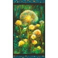thumbnail image 1 of 24" X 44" Panel Night Fable Dandelions Ladybugs Flowers Fantasy Cotton Fabric Panel (ADND-23254-238), 1 of 1