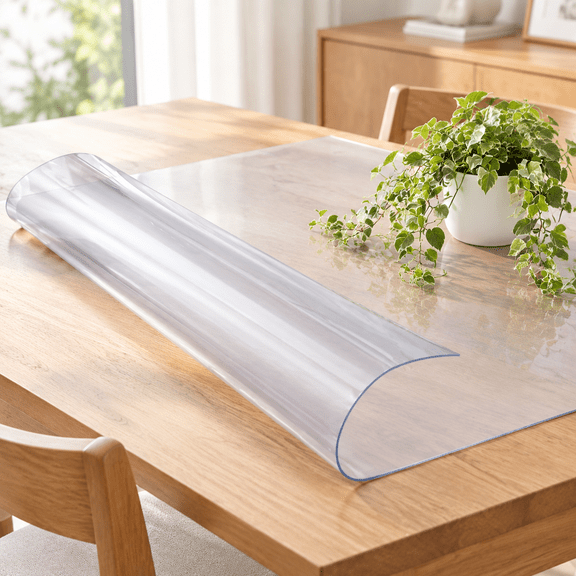 24 X 48 Inchr Table Cover Protector 1.5mm Thick Rectangle Waterproof Plastic Scratch Proof And Easyning For Coffee Writing Desk
