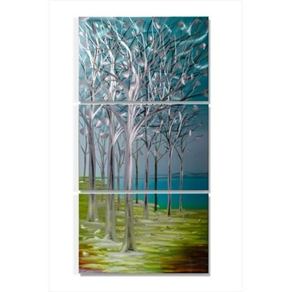 24 X 48 in. Orchards 3-Paneled Handmade Metal Wall Art