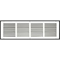 thumbnail image 1 of 24" X 6" Steel Return Air Grille | HVAC Vent Cover Grill for Sidewall and Ceiling, White | Outer Dimensions: 25.75"W X 7.75"H for 24x6 Duct Opening, 1 of 6