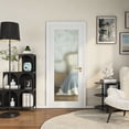 thumbnail image 1 of 24" X 80"1-Lite Frosted Glass Door, Pre-Assembled Interior Door for Pantry, Laundry, Closet as Prehung, Bypass, Pocket Door,MDF Wood Panel w/o Hardware,White, 1 of 9