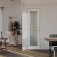 thumbnail image 1 of 24" X 80" 1-Lite Pantry Door Prehung Frosted Glass Interior Shaker Door Slab Solid Core White Primed Pantry Door With Door Seal Strip/ Jamb, 1 of 8