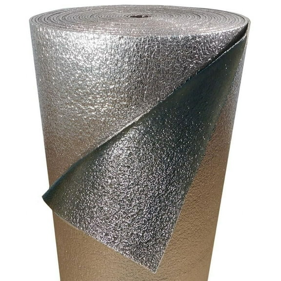 24"X10Ft Reflective BLACK FOIL Insulation Roll Foam Core Radiant Barrier R8
