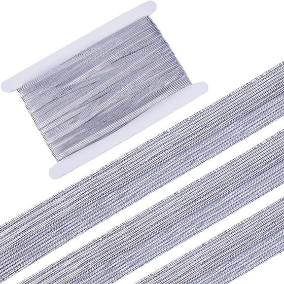 24 Yards Flat Nylon Elastic Cord/Band with Rubber Inside Webbing Garment Sewing Accessories Light Grey 12.5mm DIY