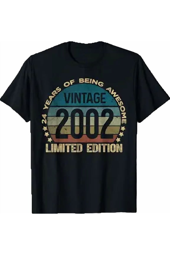 24 Year Old Gifts Vintage 2002 Edition 24th Birthday T-Shirt