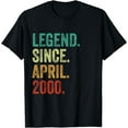 thumbnail image 1 of 24 Years Old Legend Since April 2000 24th Birthday T-Shirt, 1 of 3