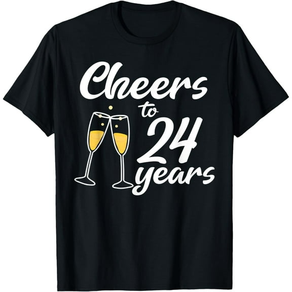 24 Years Wedding 24th Anniversary Funny Couple For Him Her T-Shirt
