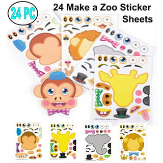 24 Robot Make a Sticker Sheets (4.5 x 6.5 inches) - Great for Kid's  Stocking Stuffers, Easter Basket Stuffers, Party Favors, Kid's Stickers &  Travel Activities 