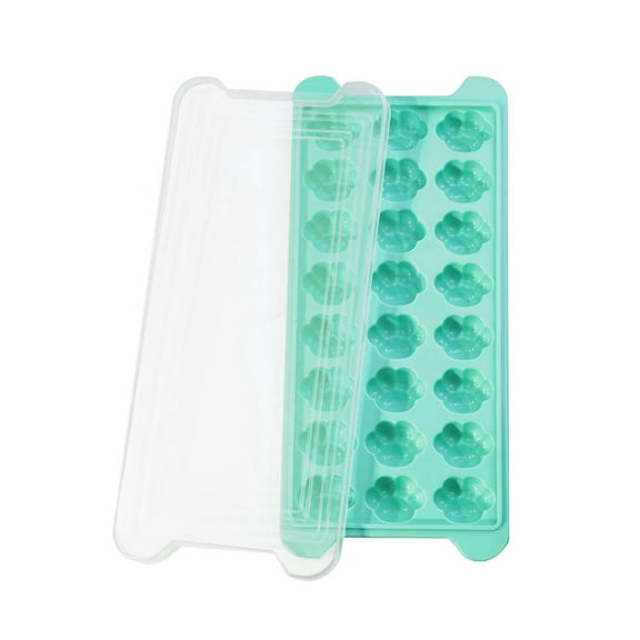 24-cell Silicone Mold Cat Paw Heart Shape Ice Tray Mold With Lid New R5