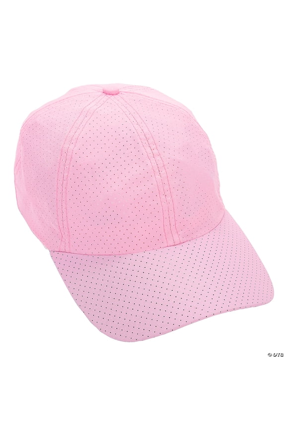 24" circ. Adults Pink Adjustable Baseball Caps - 12 Pieces