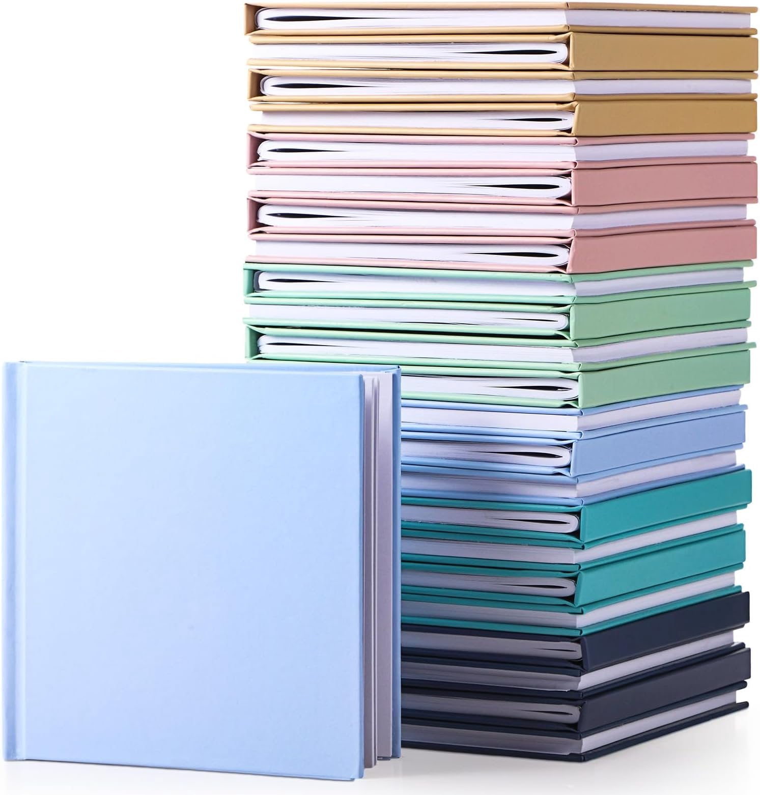 24 count Hardcover Blank Book Bulk Small Sketch Pad to Write Stories ...