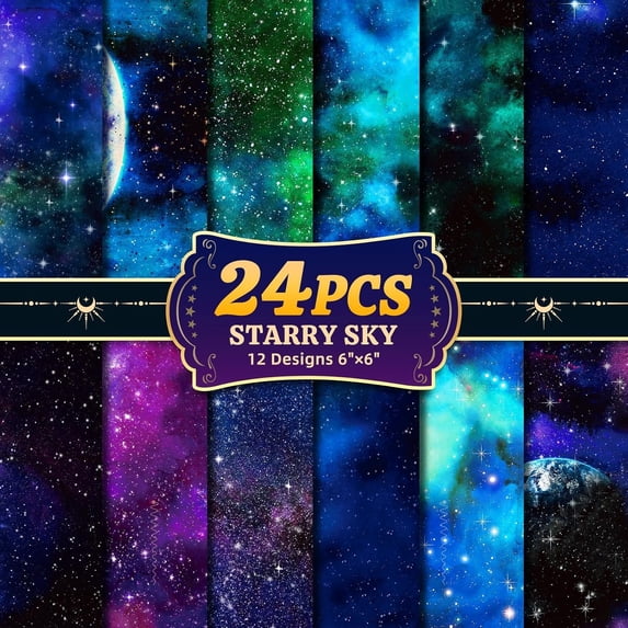 24 count Scrapbooking Cardstock Paper Specialty Patterned Paper,6
