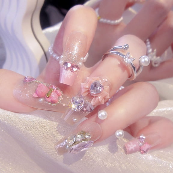 24 cross-border Amazon nail pads, fake nail stickers, wearing nail pads, boxed nail products wholesale U92