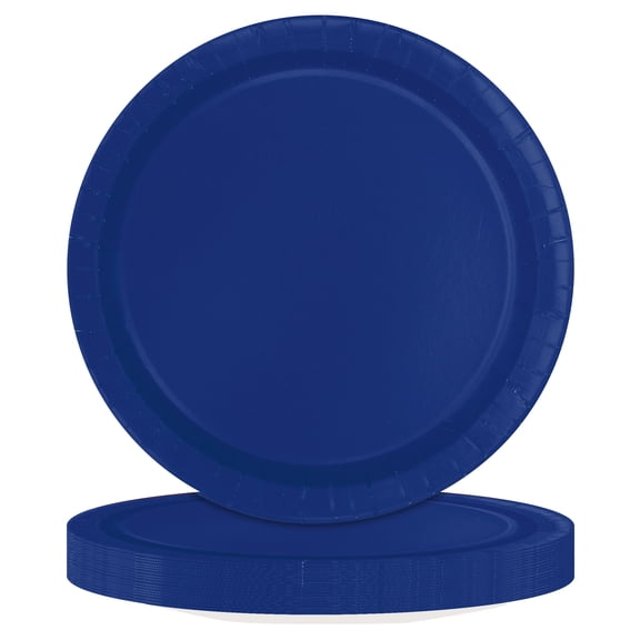 24CT 7IN Navy Dessert Paper Plates by Way To Celebrate