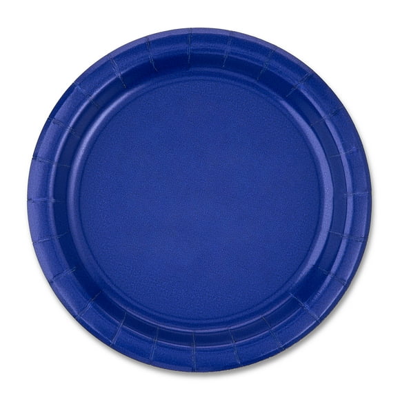 Disposable Paper Plates, 7", Navy Blue, 24 Pieces, by Way To Celebrate