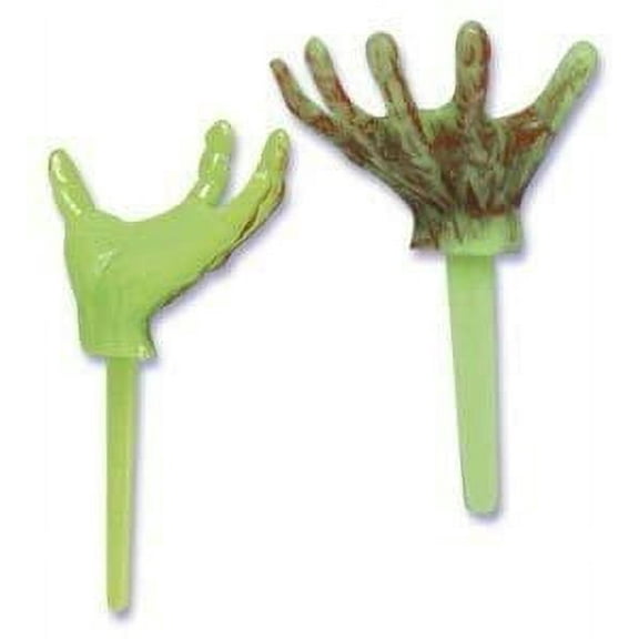 24 ct - Halloween Monster Hand Cupcake Picks