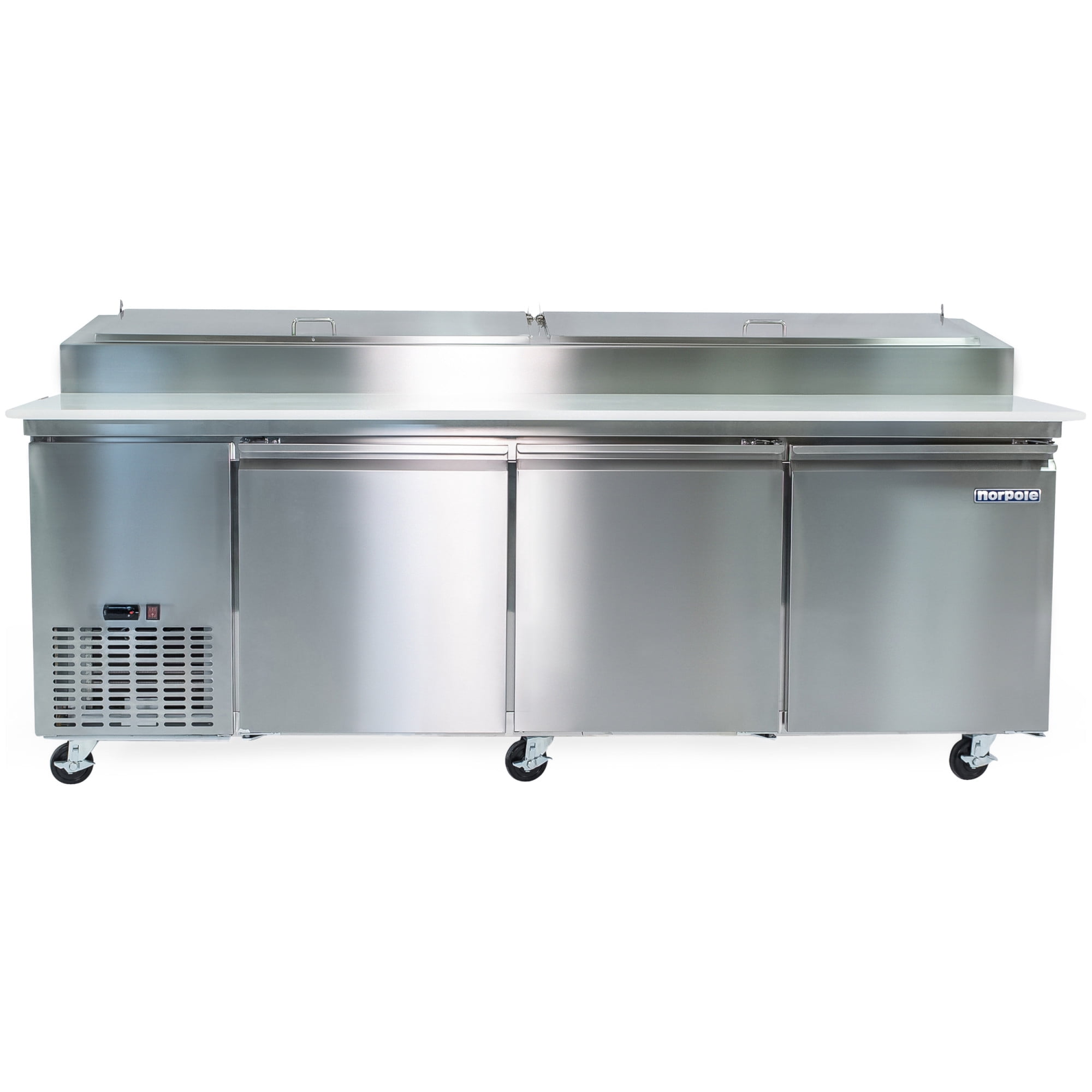 Norpole 24 cu. ft. Commercial Pizza Prep Refrigerator in Stainless Steel in Stainless Steel