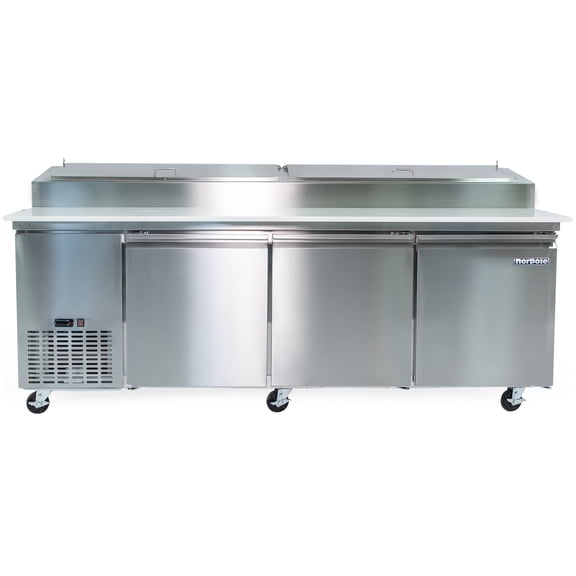 Norpole 24 cu. ft. Commercial Pizza Prep Refrigerator in Stainless Steel in Stainless Steel
