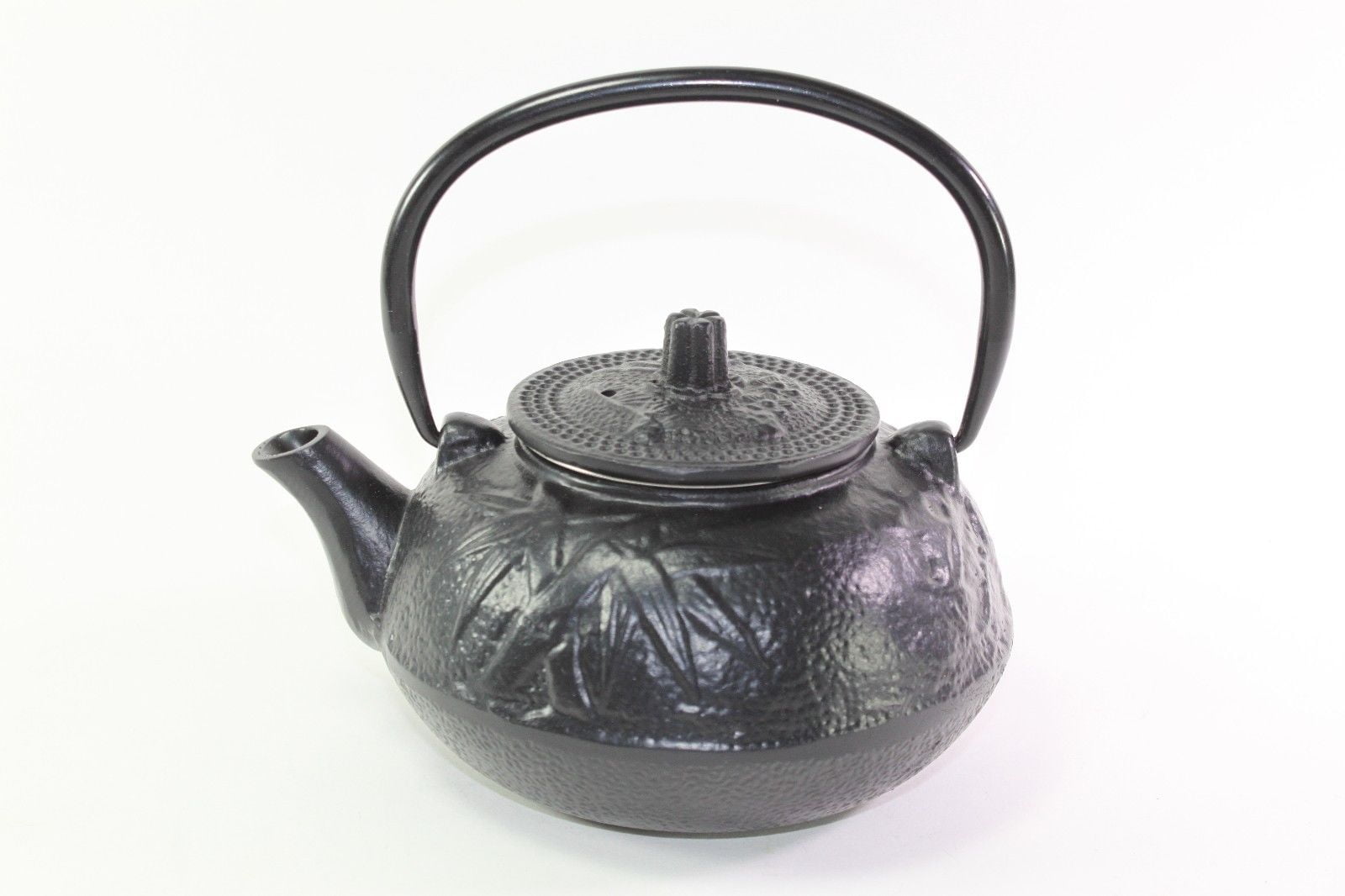 24 fl oz Black Pine Plum Bamboo Japanese Iron Teapot Tetsubin Infuser Filter F15338