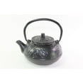 thumbnail image 1 of 24 fl oz Black Pine Plum Bamboo Japanese Iron Teapot Tetsubin Infuser Filter, 1 of 4