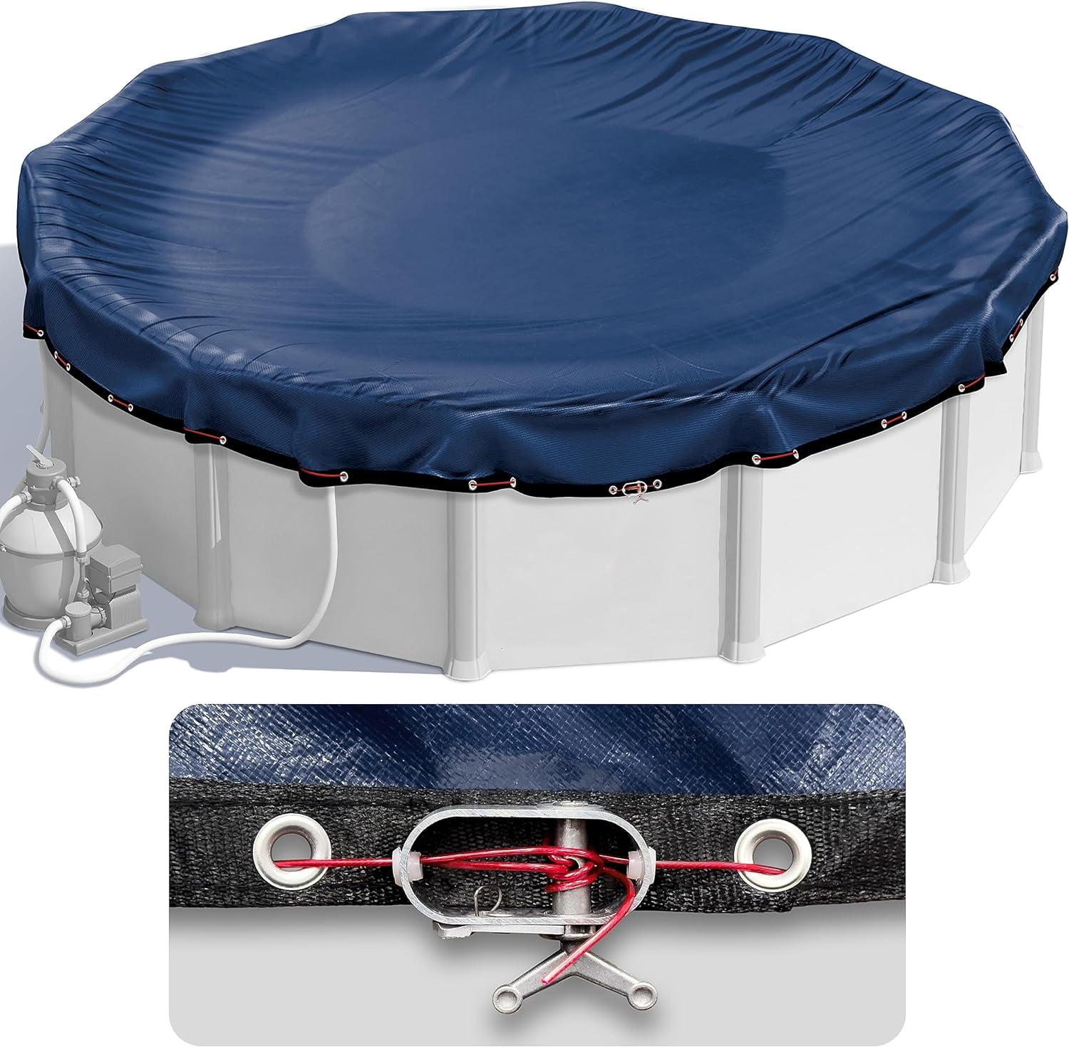 24 ft Round Pool Cover for Above Ground Pools, Above Ground Pool Cover