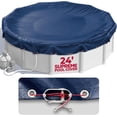 thumbnail image 1 of 24 ft Round Pool Cover for Above Ground Pools, Above Ground Pool Cover, Winter Pool Cover, Navy Blue, 1 of 7