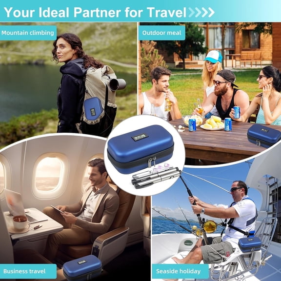 24-hour Insulin Cooler Travel Case TSA Approved Drug Diabetes Cooler Travel Thermometer Temperature Display Refrigerated Drug Storage Bag Refrigerated Insulation Bag 2 Ice Bags