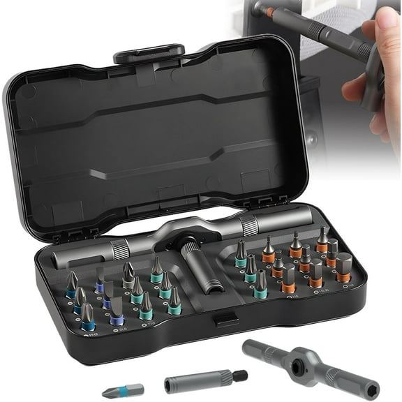 24-in-1 Multi-Bit Magnetic Screwdriver Set, Multifunctional Screwdriver & Wrench Tool Kit for Home Use