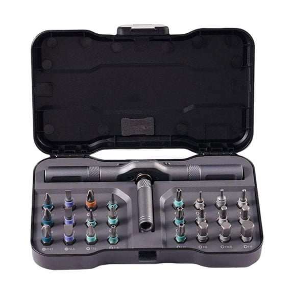 24-in-1 Multifunctional Ratchet Screwdriver Set with Detachable T Handle, Magnetic Precision Bit Kit for DIY Home Repair