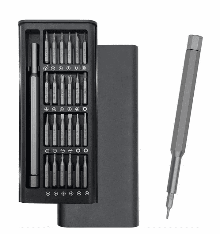 Mini Magnetic Driver Set 24-in-1 Precision Screwdriver Set with Slide-Out Organizer, Steel Drill ...