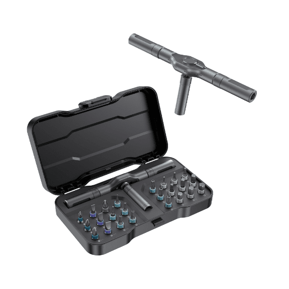 24-in-1 Ratchet Screwdriver Set, Magnetic Precision Bits with Detachable Handle & Case, Multi-Purpose Mini Screwdriver Kit for DIY, Electronics, Watch & Home Repair