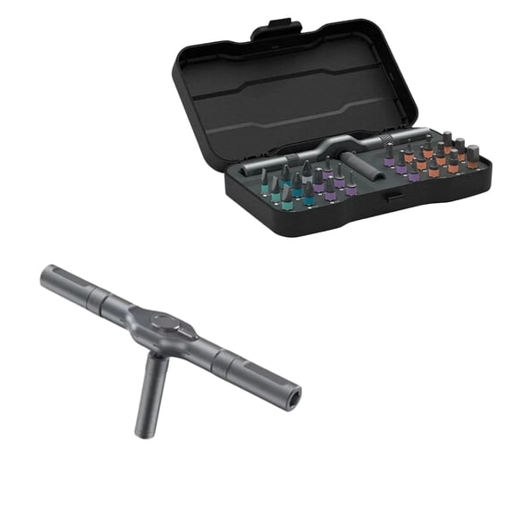 24-in-1 Ratchet Screwdriver Tool Set, Multi-Function Screwdriver Kit with Removable T-Ratchet Handle for DIY and Household Repair