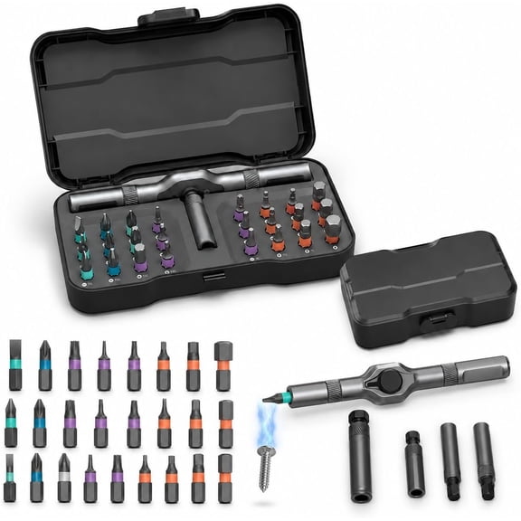 24 in 1 Ratchet Set, DIY 24 in 1 Ratchet Tool Set with Electronics Tool Kit for DIY Projects