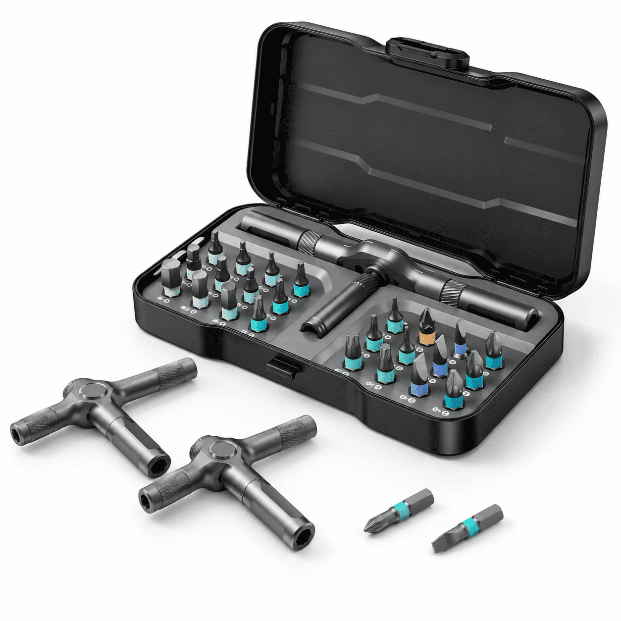 Multi Tool Rachet 24-in-1 Ratchet Set with Magnetic Bits, Multi-Function Repair Tool Kit ...