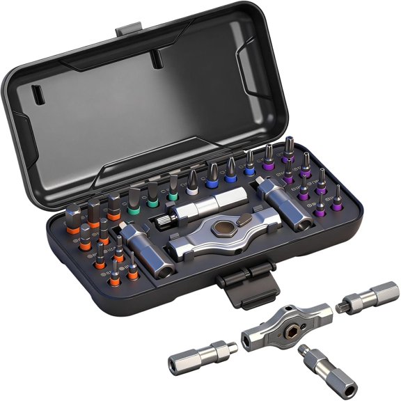 24 in 1 Set, Precision Mini Set with S2 Steel Bits & Handle, Compact Repair Tool Kit for PC, Laptop, Electronics, , Furniture & DIY