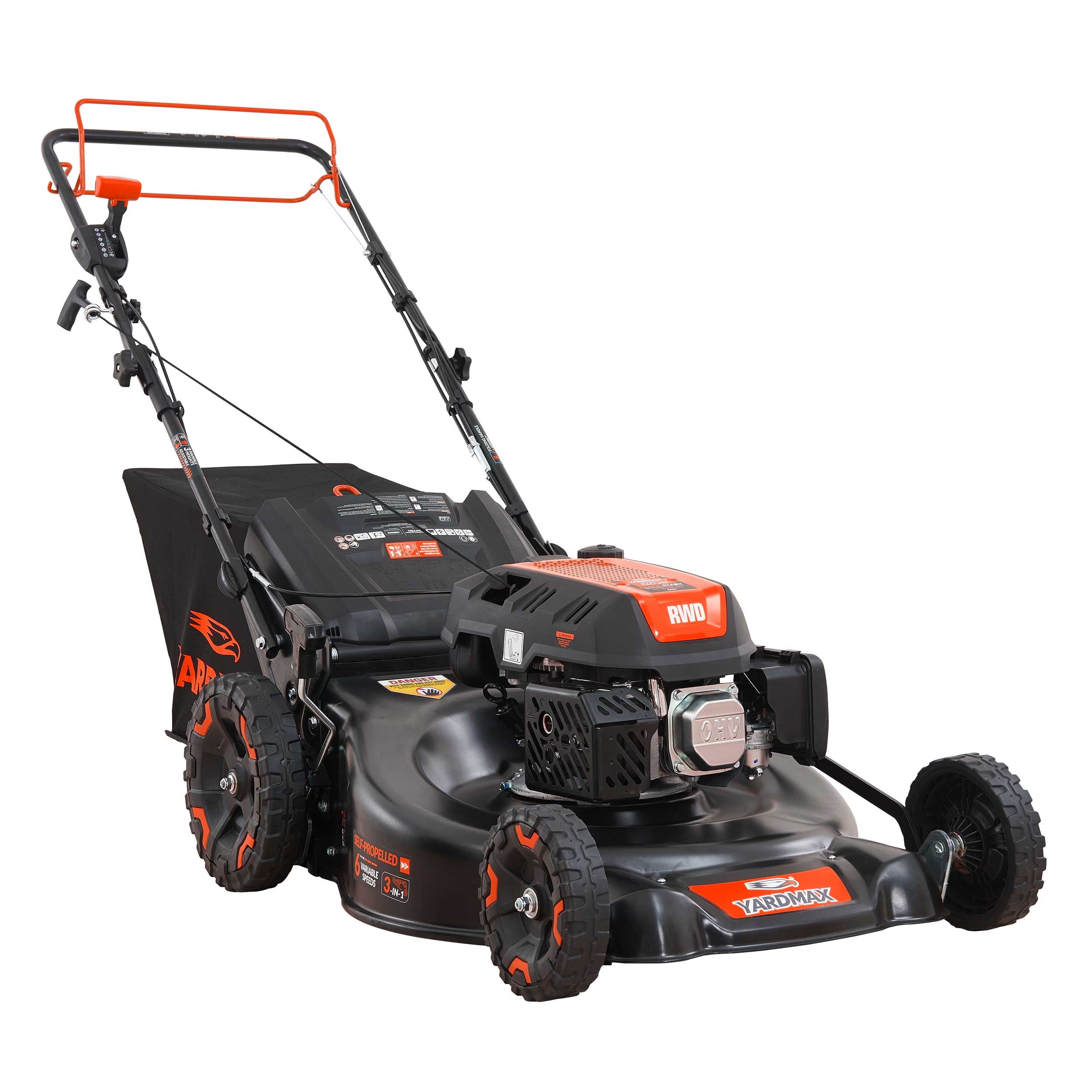 YARDMAX 3-in-1 Walk Behind Push Gas Mower 21