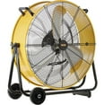 24 in. 3Speeds Portable High Velocity Drum Fan in Yellow with Powerful