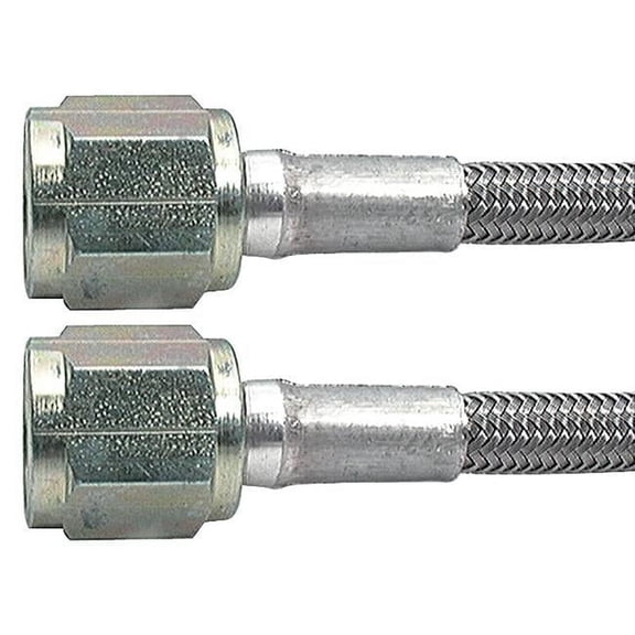 24 in. -4 AN No. 3 Straight Braided Brake Line