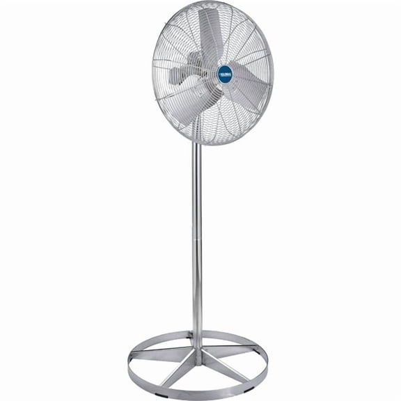 24 in. 7200 CFM, 0.25 HP Washdown Rated Stainless Steel Pedestal Fan