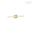 thumbnail image 1 of 24 in. Arandel Aged 18W Vanity Wall Light with Acrylic Diffuser, Brass & White, 1 of 1