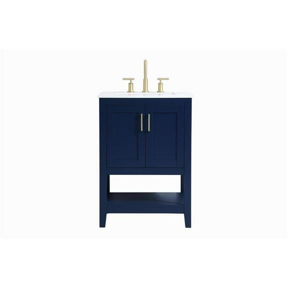 24 in. Aubrey Single Bathroom Vanity, Blue